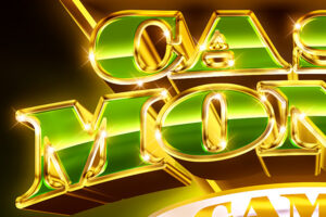 Online Casino Games Logo and Text Effect