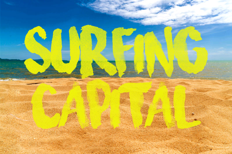 surfing capital sand font