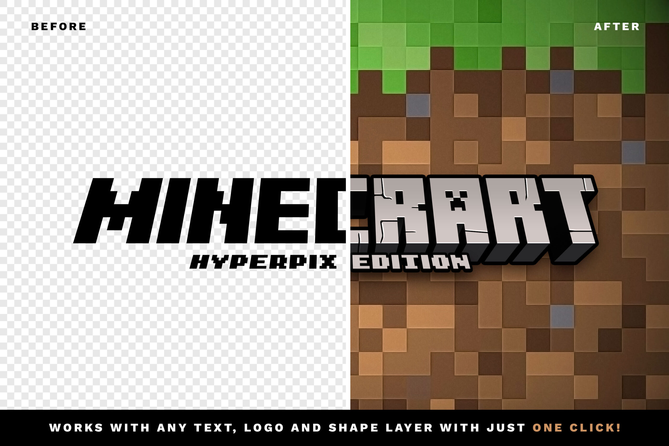 Minecraft Text Effect in Photoshop